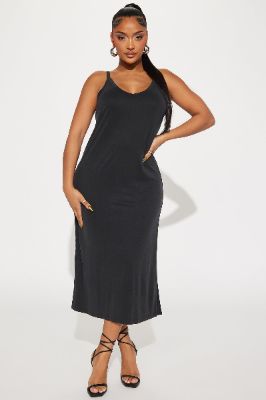 Hollie Midi Dress - Black sold by Fashion Nova