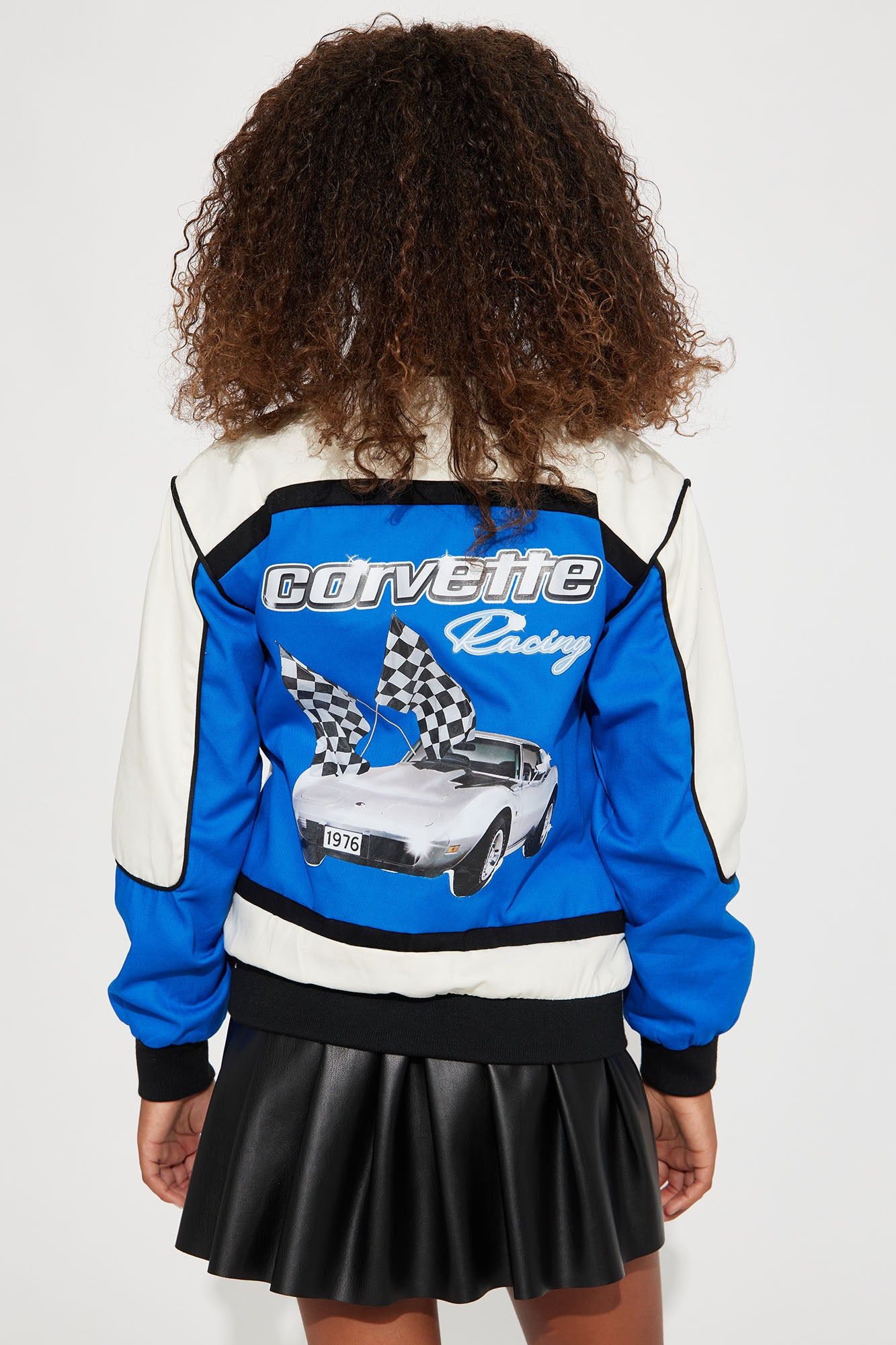 Mini Corvette Bomber Jacket - Royal/combo sold by Fashion Nova product image thumbnail 3