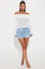 Take Your Time Off Shoulder Sweater - White sold by Fashion Nova