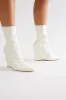 Looks Are Serving Wedge Booties - Cream sold by Fashion Nova