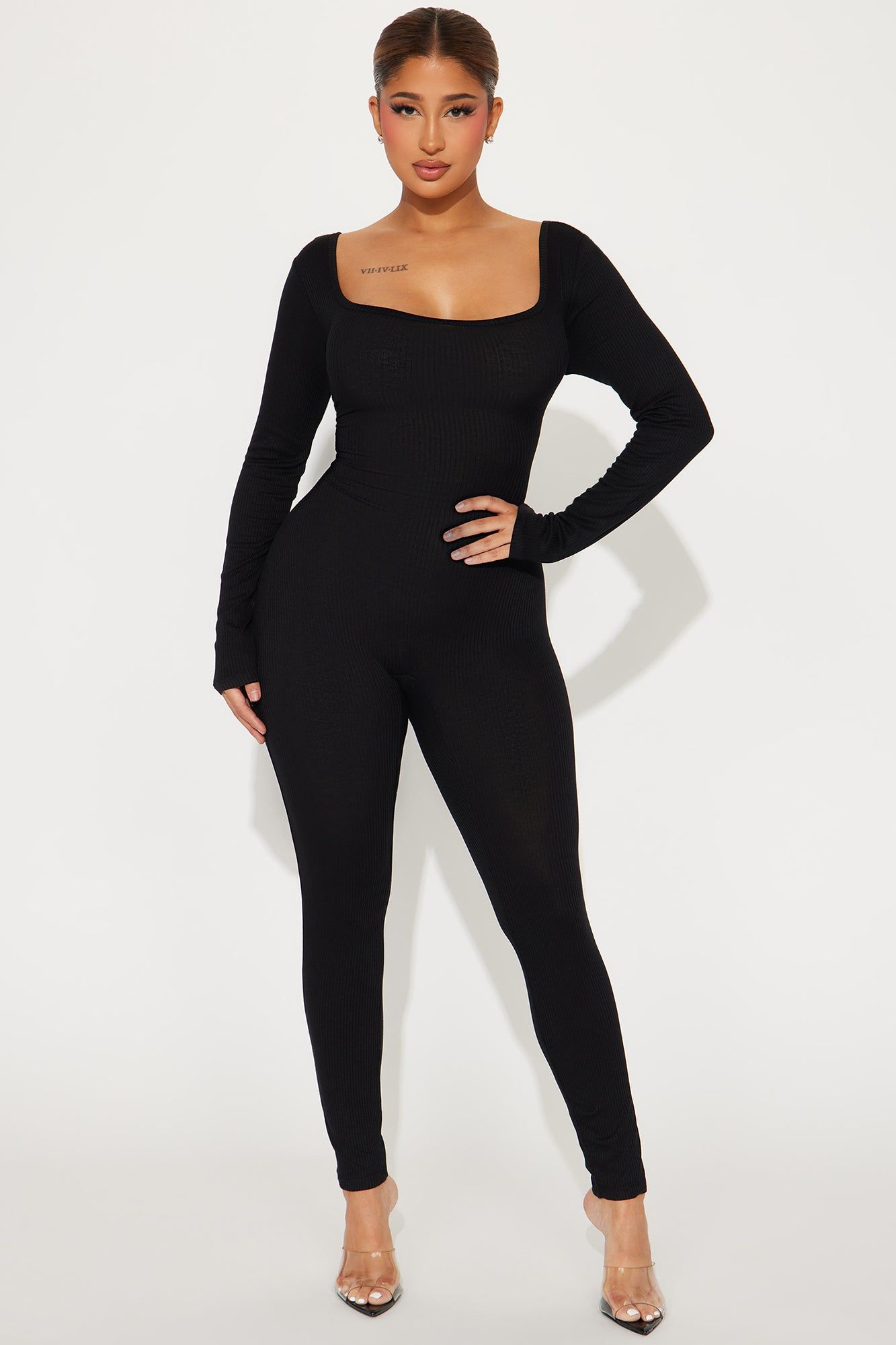 Don't Say Anything Jumpsuit - Black sold by Fashion Nova