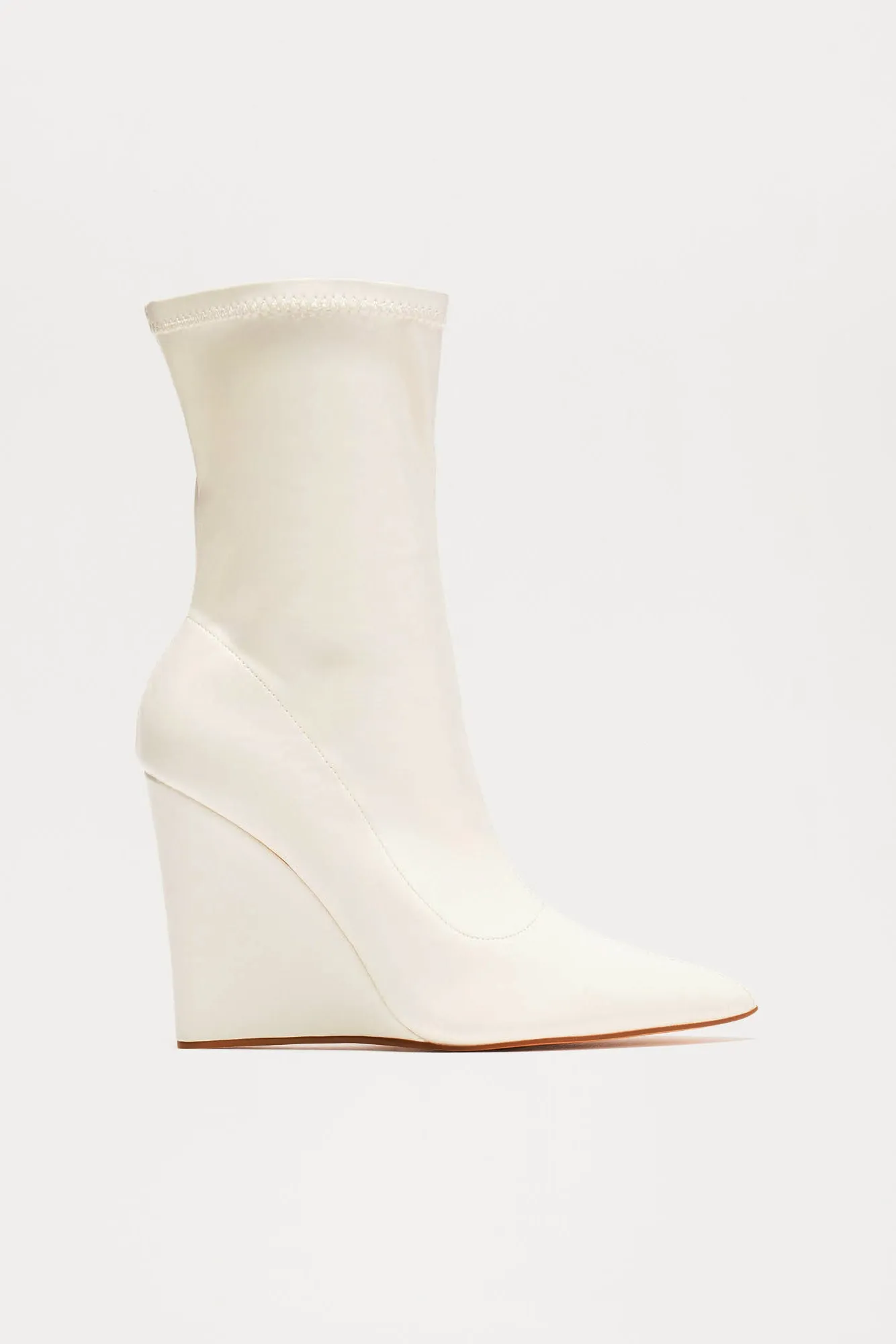 Looks Are Serving Wedge Booties - Cream sold by Fashion Nova product image thumbnail 3