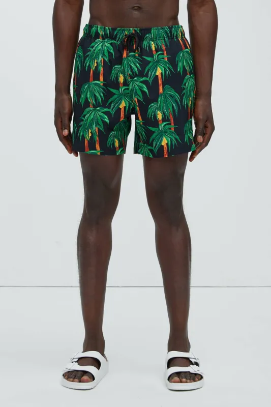 Aria Palm Swim Trunks - Multi Color sold by Fashion Nova