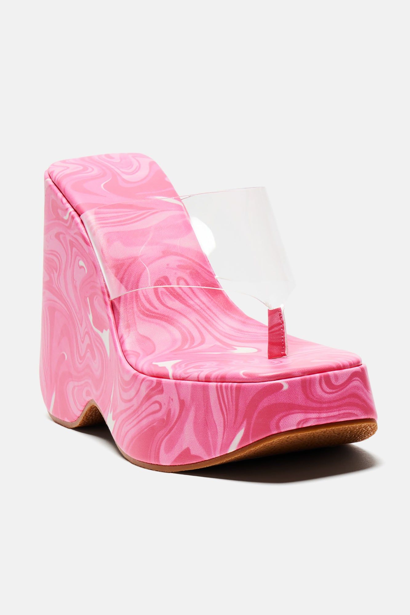Never Too Extra Platform Wedges - Pink sold by Fashion Nova product image thumbnail 2