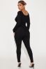 Don't Say Anything Jumpsuit - Black sold by Fashion Nova