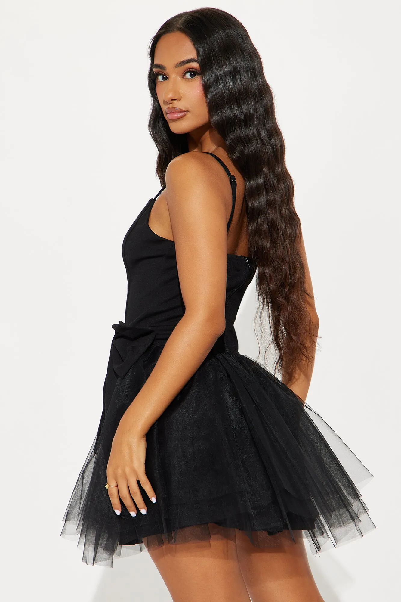 Dream Land Bow Corset Mini Dress - Black sold by Fashion Nova product image thumbnail 3