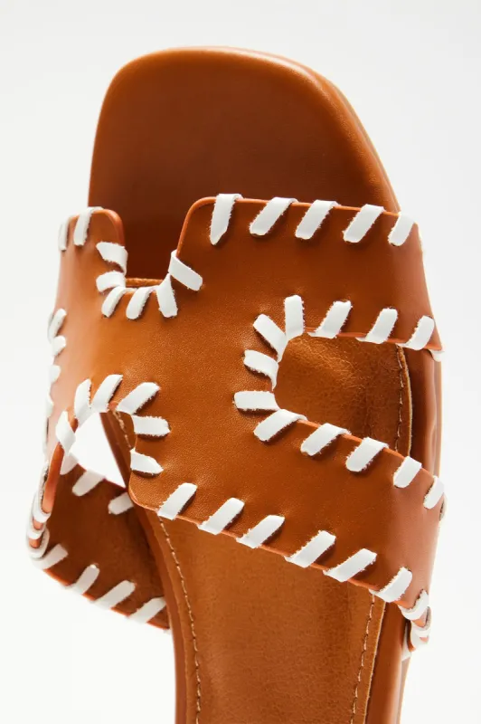 Highly Recommend Flat Sandals - Camel/combo sold by Fashion Nova