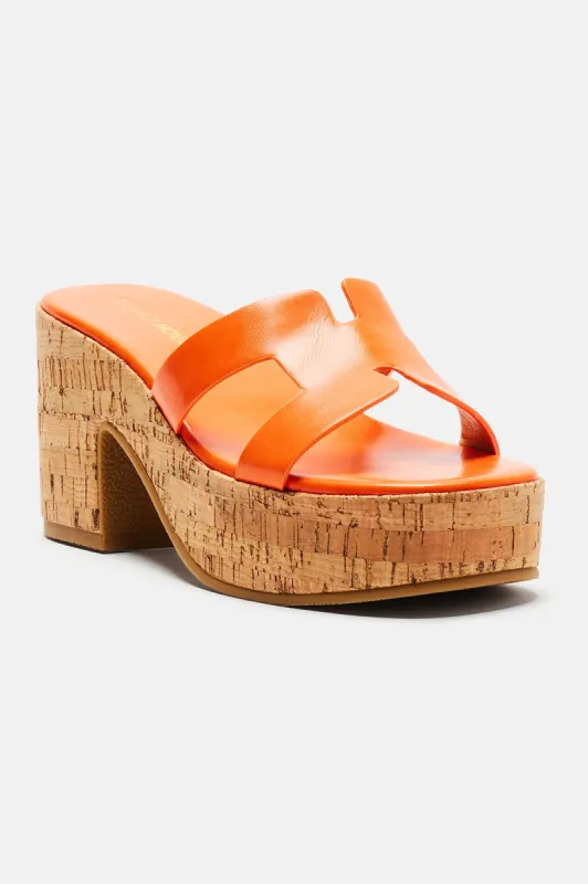 Feeling Unbothered Wedges - Orange sold by Fashion Nova