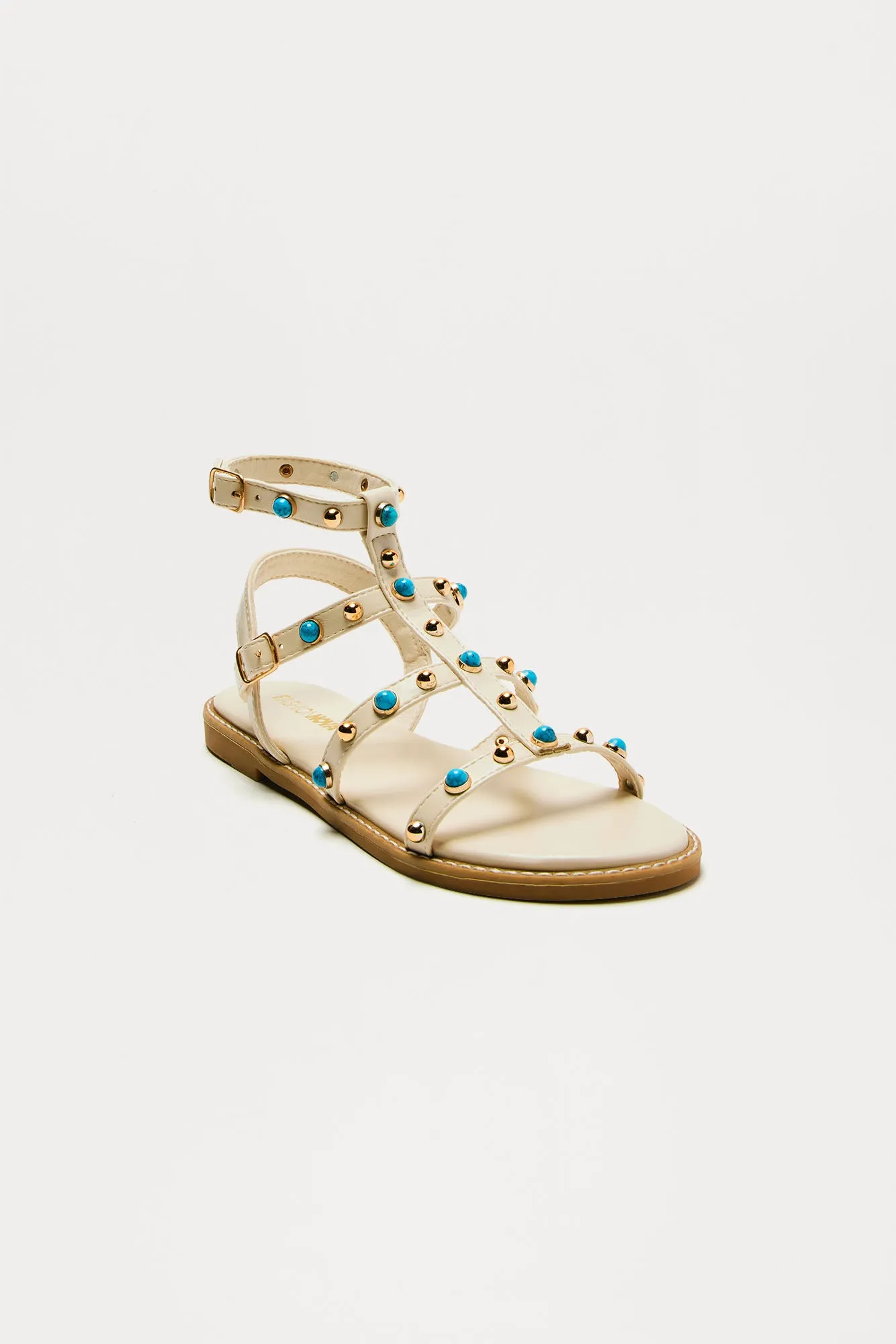 Down Time Studded Sandals - Cream sold by Fashion Nova product image thumbnail 3