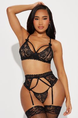 My Only One 3 Piece Garter Set - Black sold by Fashion Nova
