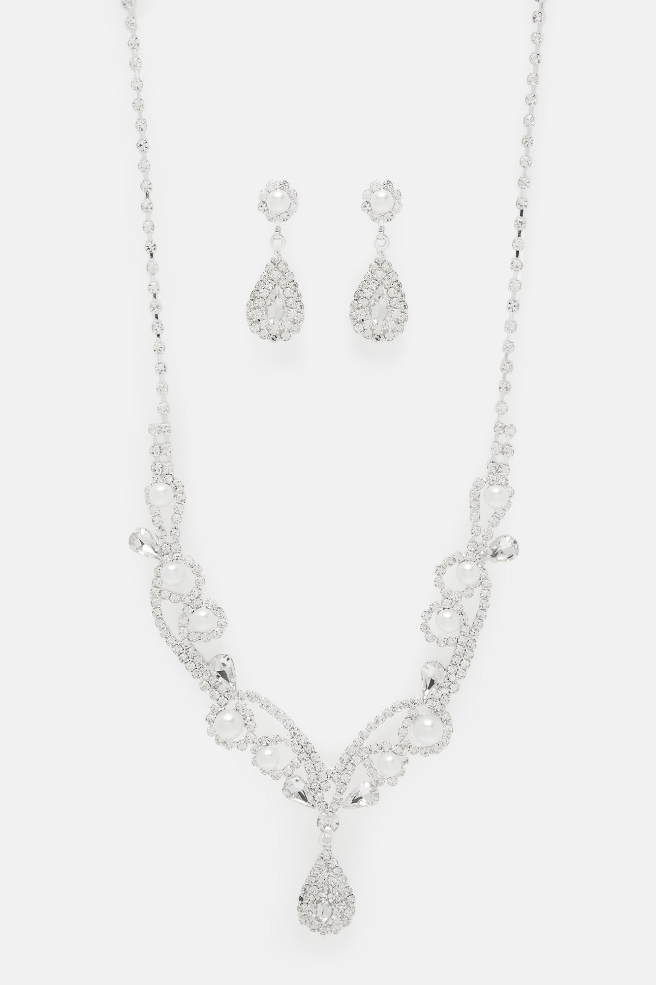 Beautiful Lies Necklace And Earring Set - Silver sold by Fashion Nova product image thumbnail 3