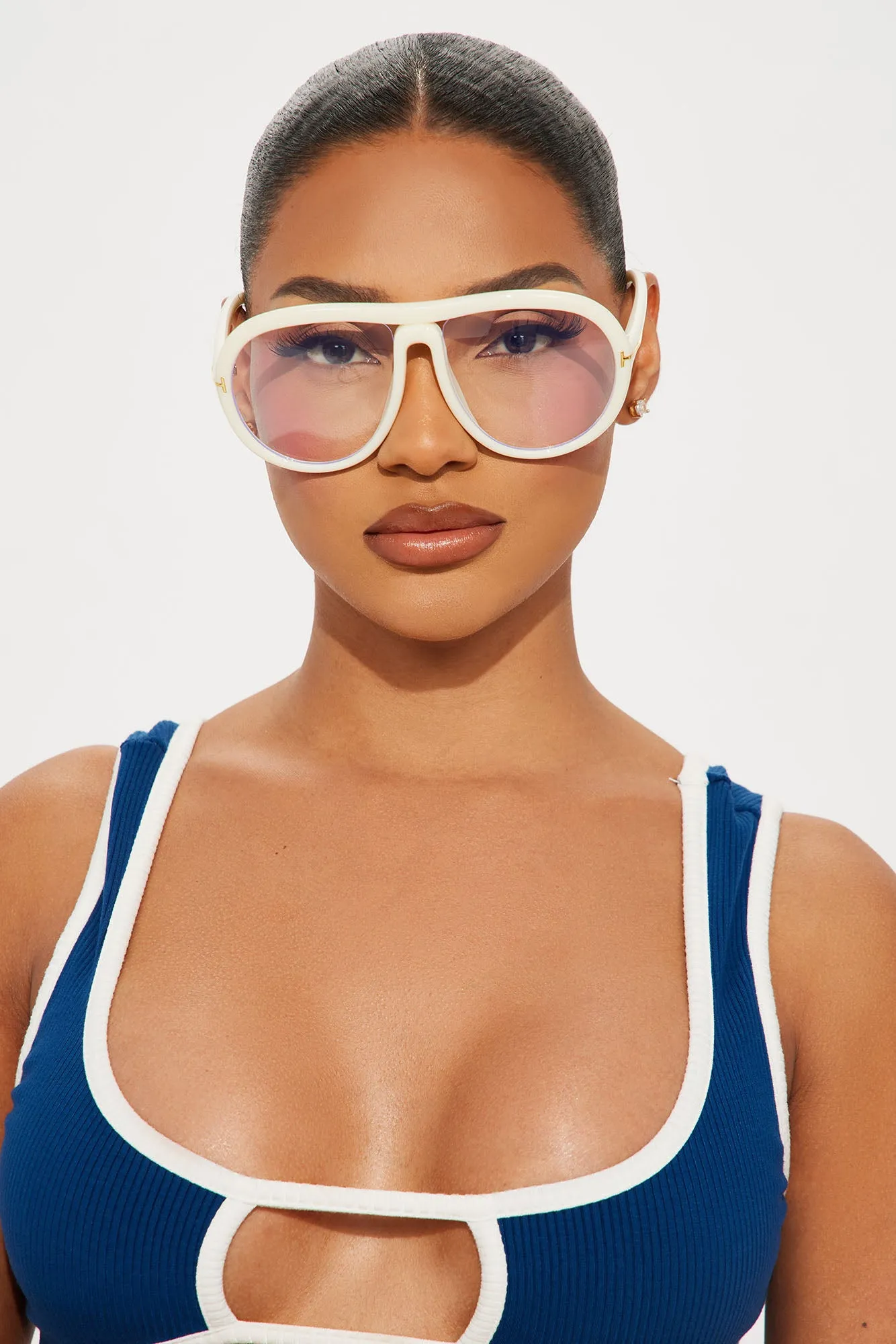 Retro Look Glasses - Ivory sold by Fashion Nova product image thumbnail 2