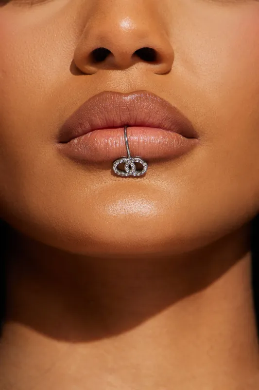 Double O Faux Lip Piercing - Silver sold by Fashion Nova