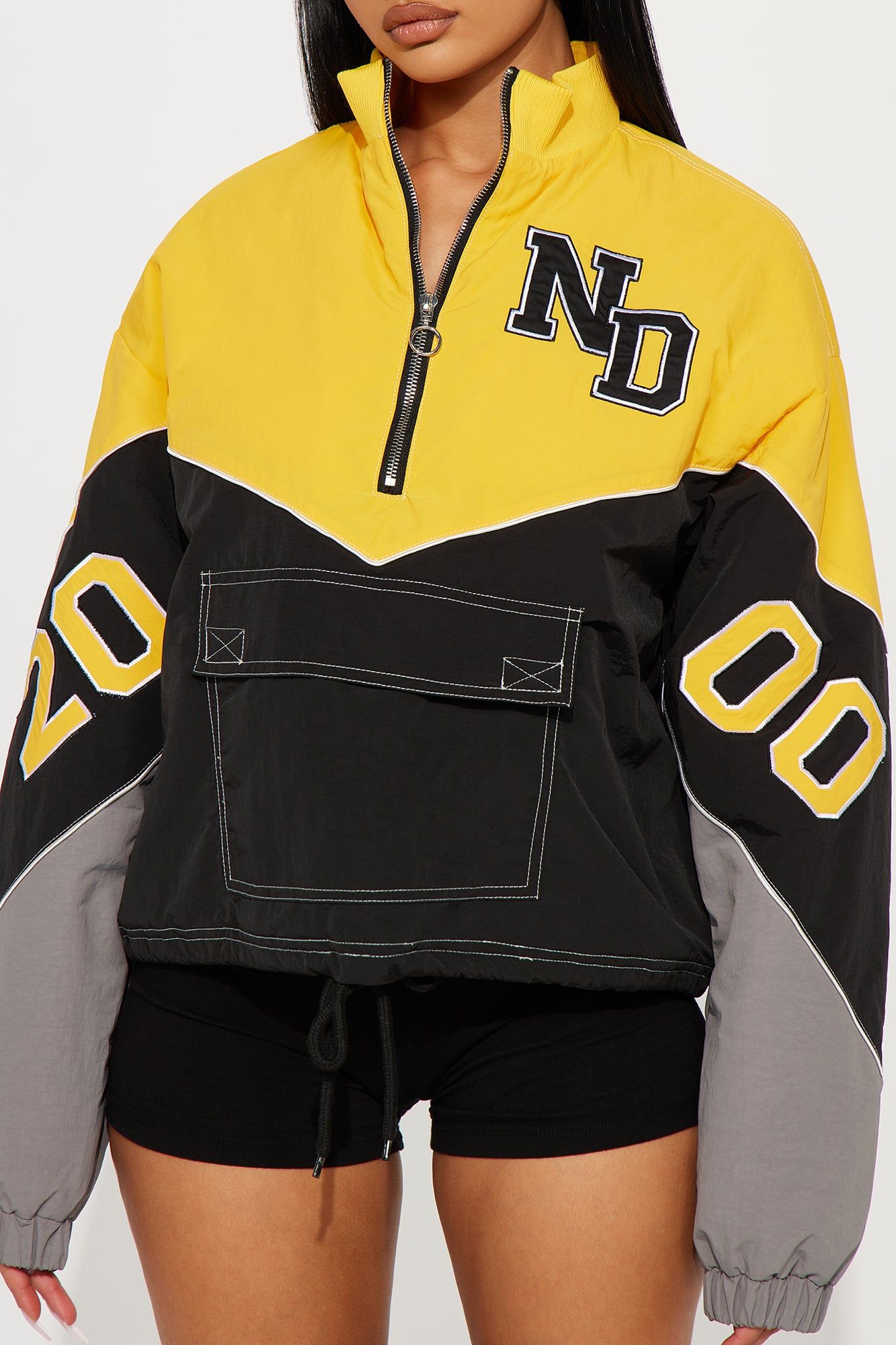 All Bets Off Bomber Jacket - Yellow/combo sold by Fashion Nova product image thumbnail 3
