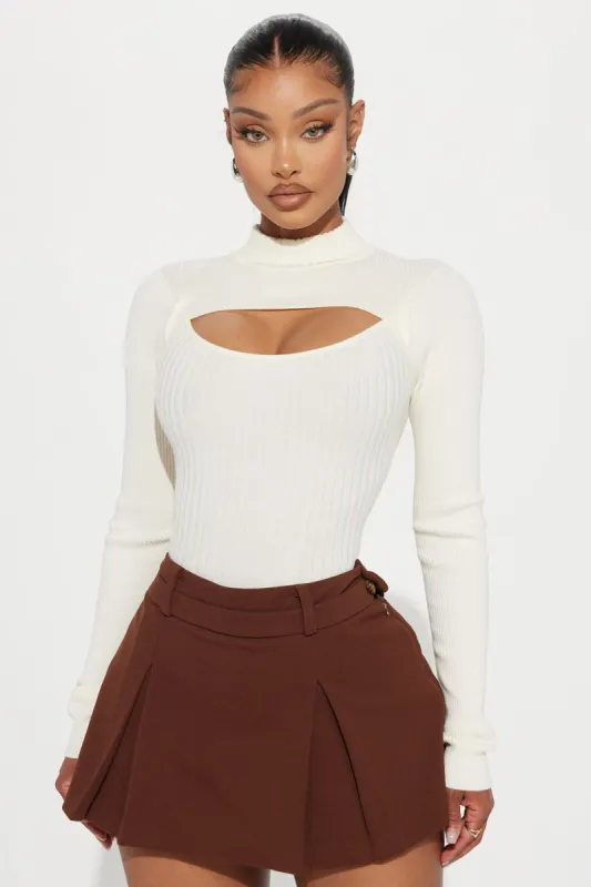 Anabella Cut Out Turtleneck Sweater - Ivory sold by Fashion Nova