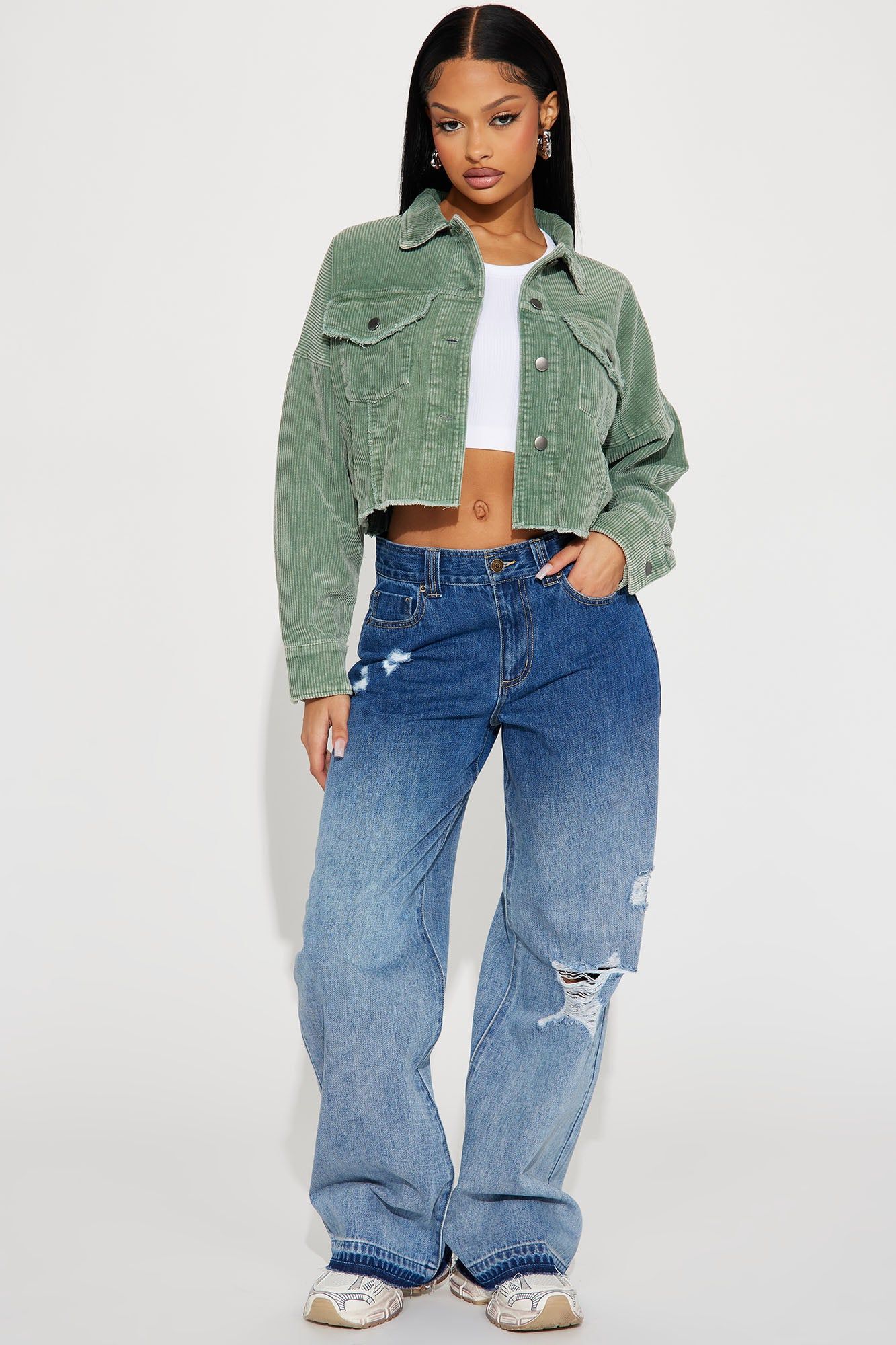 No Time Off Washed Jacket - Olive sold by Fashion Nova product image thumbnail 2