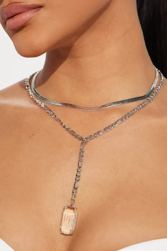Find A Way To Me Necklace - Silver sold by Fashion Nova