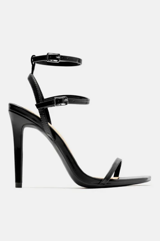 Shayna Heeled Sandals - Black sold by Fashion Nova