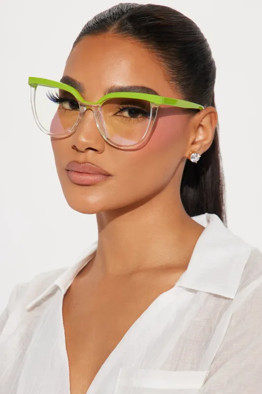Clear As Day Glasses - Green sold by Fashion Nova