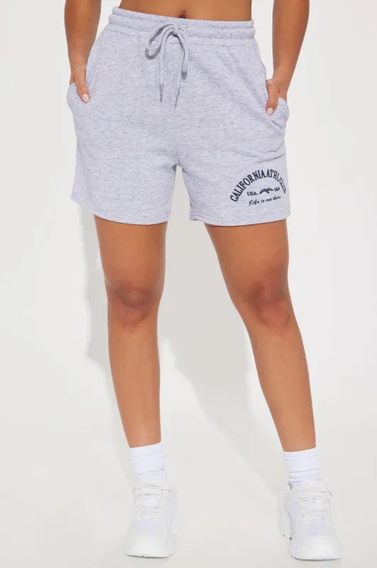 California Athletic Club Lounge Short - Heather Grey sold by Fashion Nova