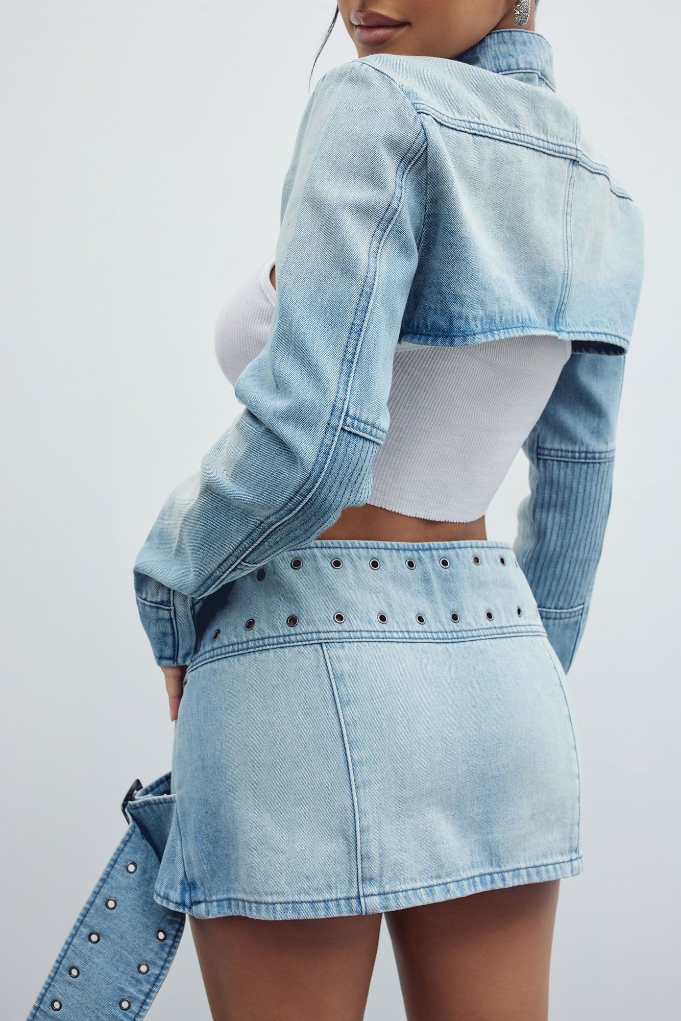 Melody Denim Micro Mini Skirt Set - Light Wash sold by Fashion Nova product image thumbnail 3