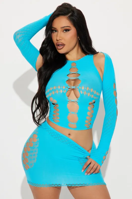 The Night Is Still Young Skirt Set - Turquoise sold by Fashion Nova