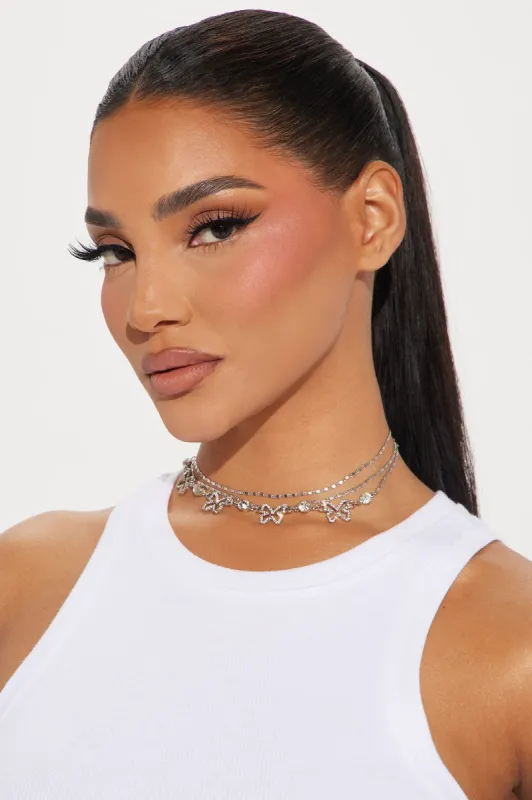 Radiant Butterfly Necklace - Silver sold by Fashion Nova