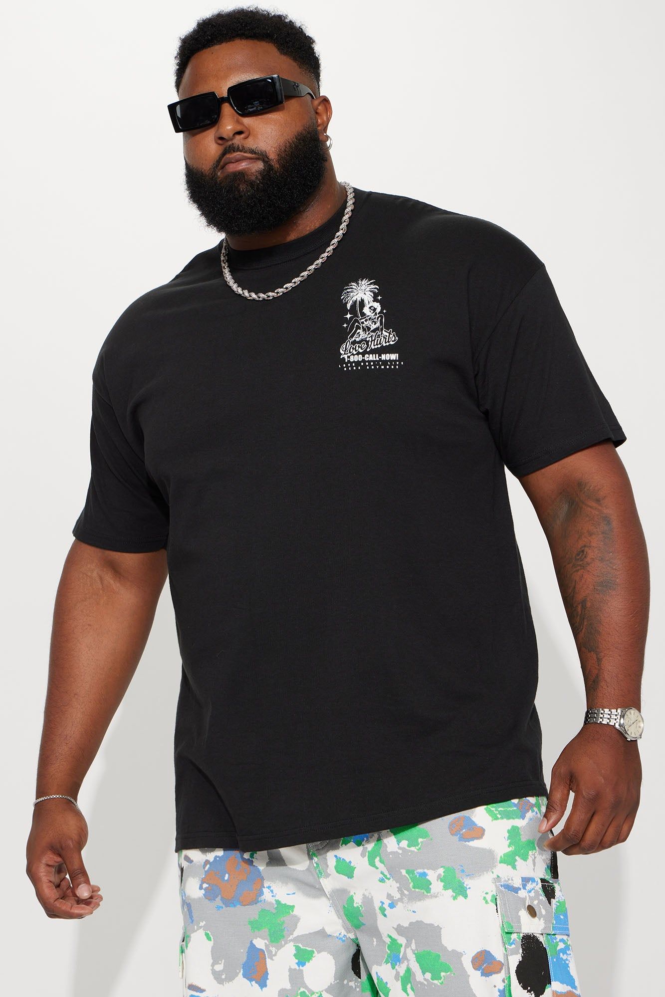 Love Hurts Call Now Short Sleeve Tee - Black sold by Fashion Nova product image thumbnail 2