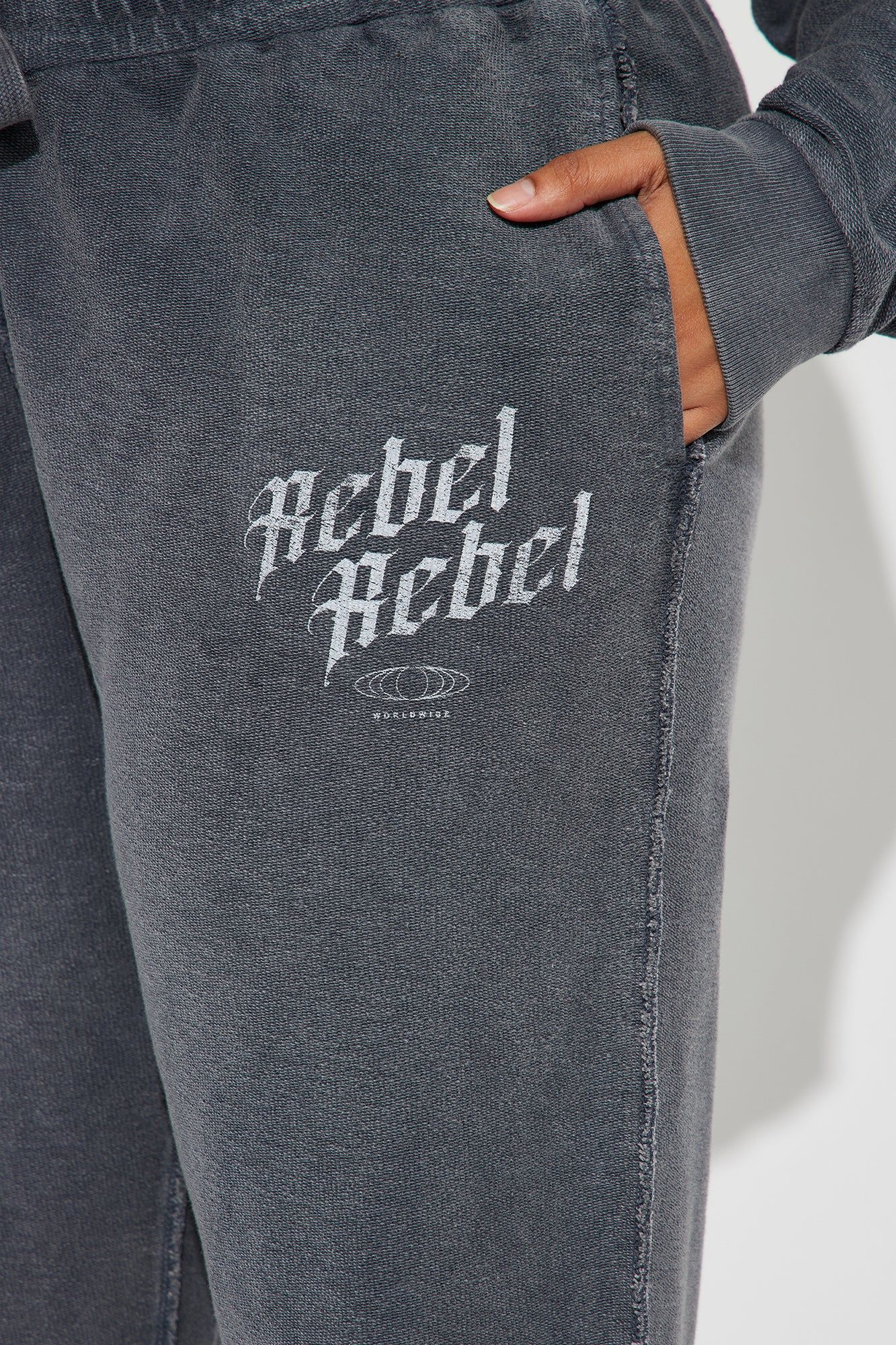 Always A Rebel Sweatsuit - Charcoal sold by Fashion Nova product image thumbnail 9