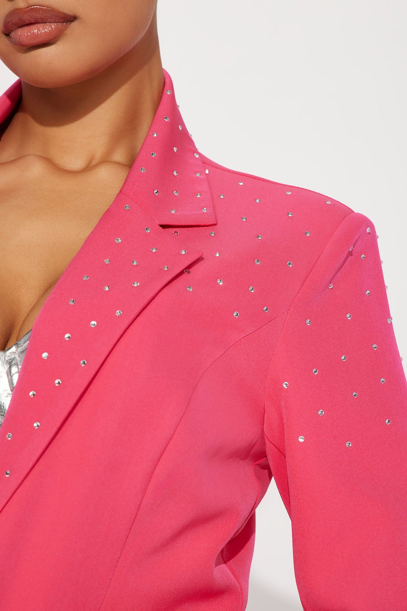 All About The Glam Embellished Blazer - Fuchsia sold by Fashion Nova product image thumbnail 3