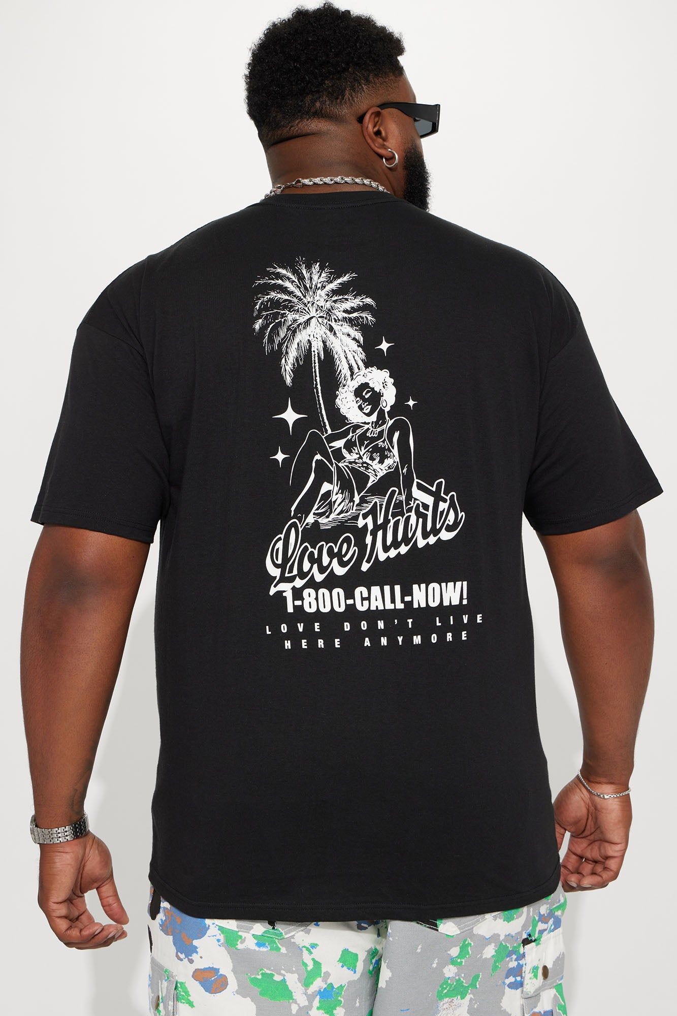 Love Hurts Call Now Short Sleeve Tee - Black sold by Fashion Nova product image thumbnail 7