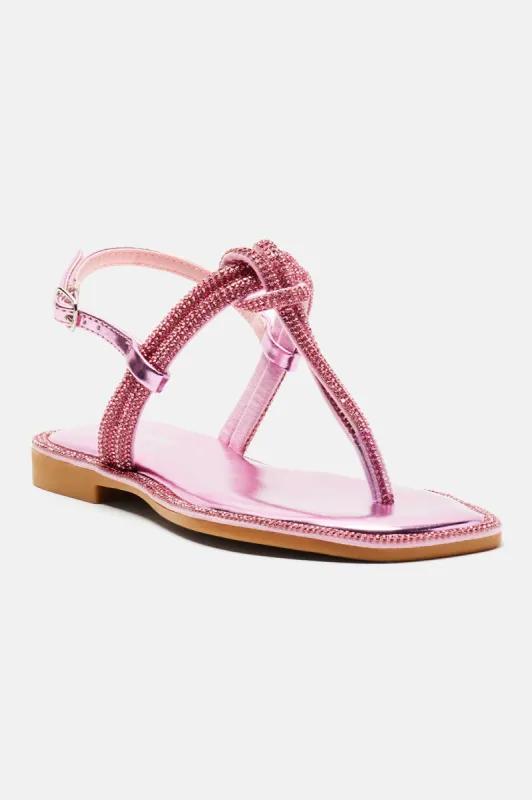Lizzy Embellished Sandals - Pink sold by Fashion Nova