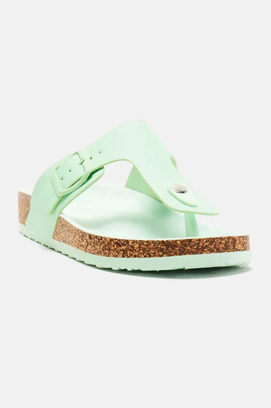 Growing Daily Flip Flops - Mint sold by Fashion Nova