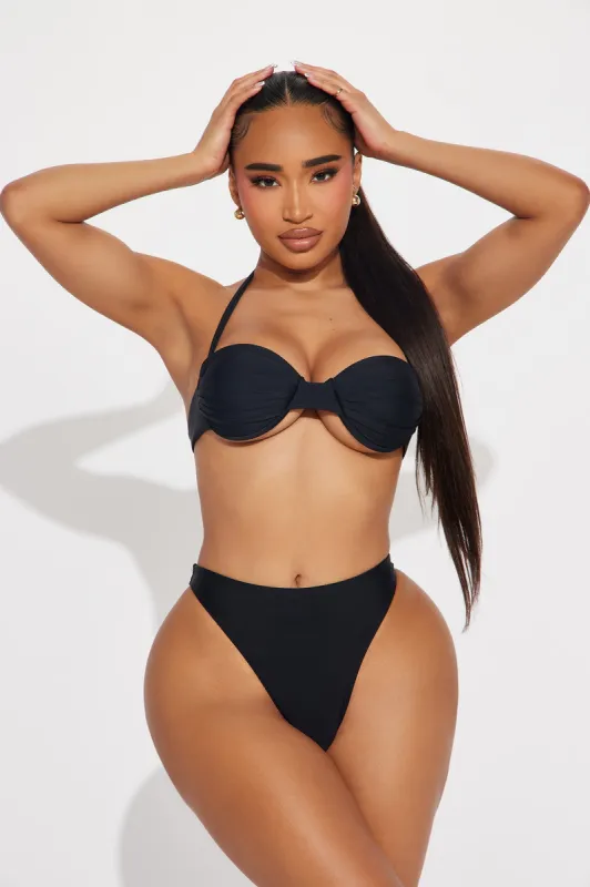Mahahlia Bra Cup 2 Piece Bikini - Black sold by Fashion Nova