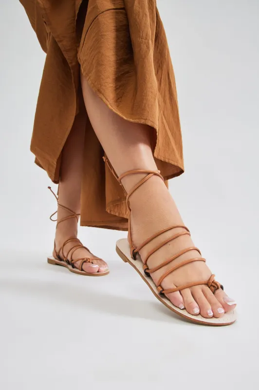 Needed This Flat Sandals - Tan sold by Fashion Nova