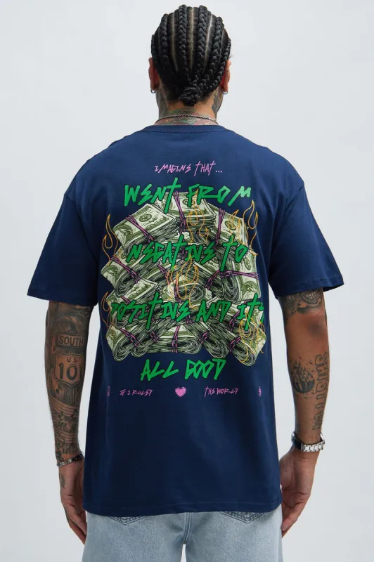 Imagine That Short Sleeve Tee - Navy sold by Fashion Nova