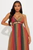 Alison Chiffon Maxi Dress - Rust/combo sold by Fashion Nova