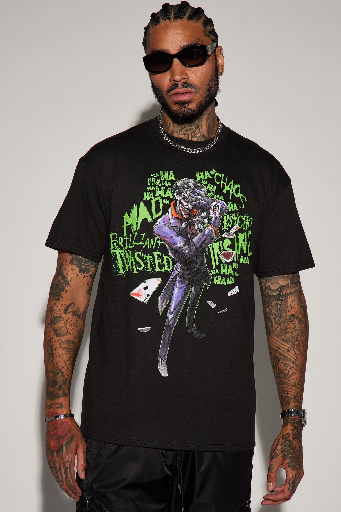 The Twisted Joker Short Sleeve Tee - Black sold by Fashion Nova