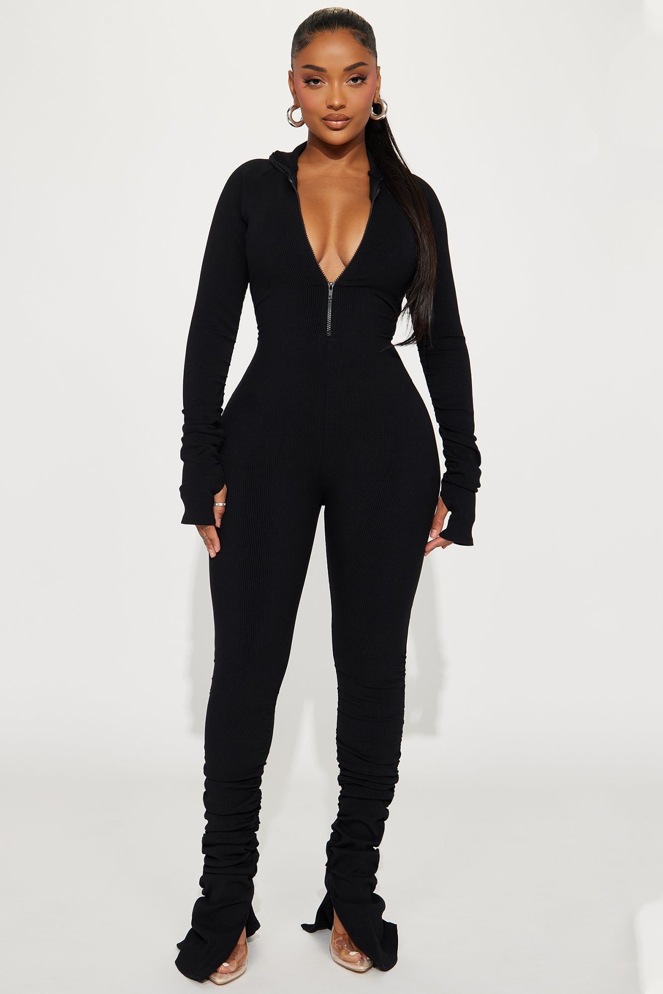 Justine Snatched Jumpsuit - Black sold by Fashion Nova