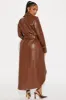 Fatal Attraction Croc Faux Leather Trench - Chocolate sold by Fashion Nova