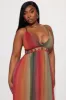 Alison Chiffon Maxi Dress - Rust/combo sold by Fashion Nova