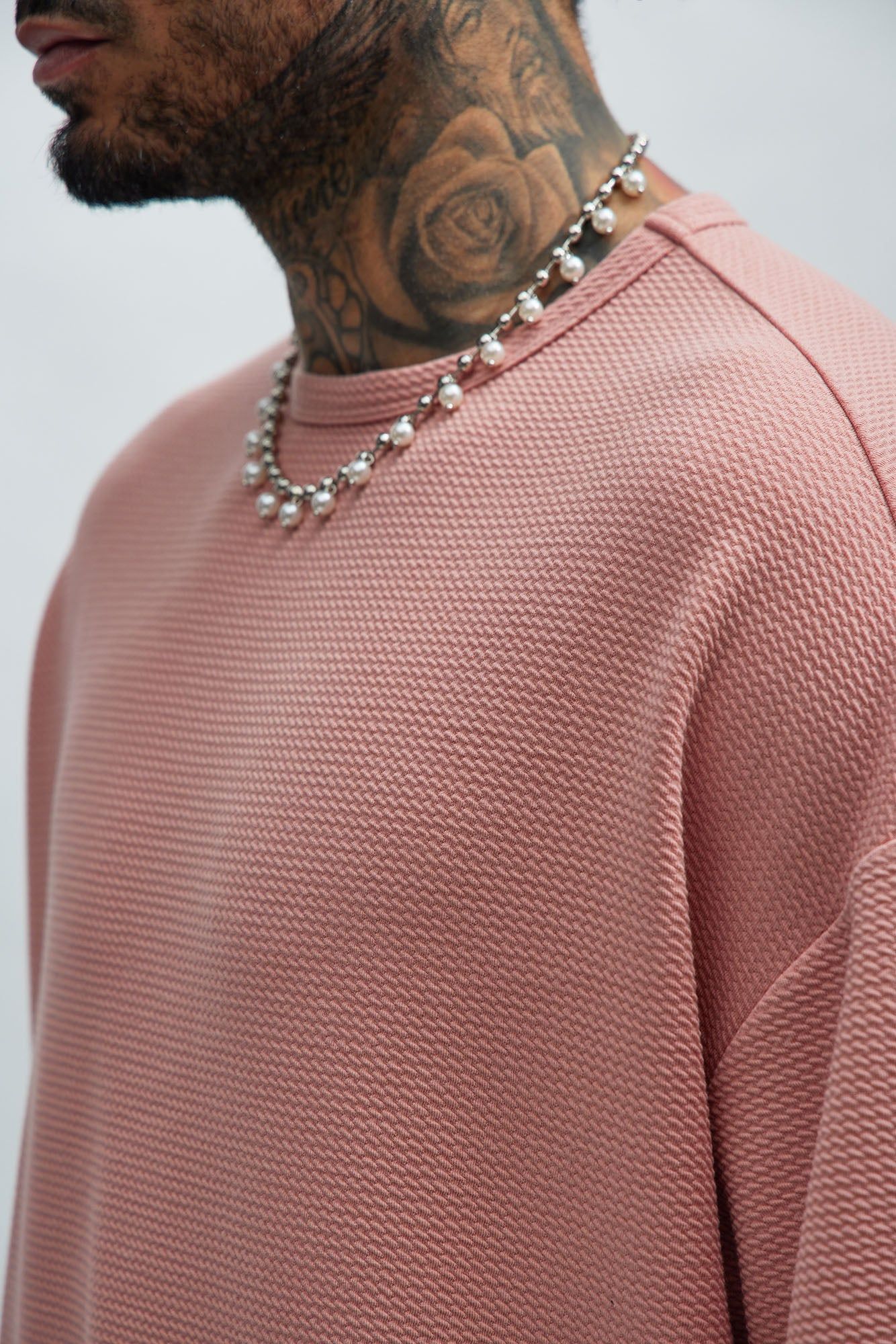 Sorini Textured Boxy Short Sleeve Tee - Mauve sold by Fashion Nova product image thumbnail 3