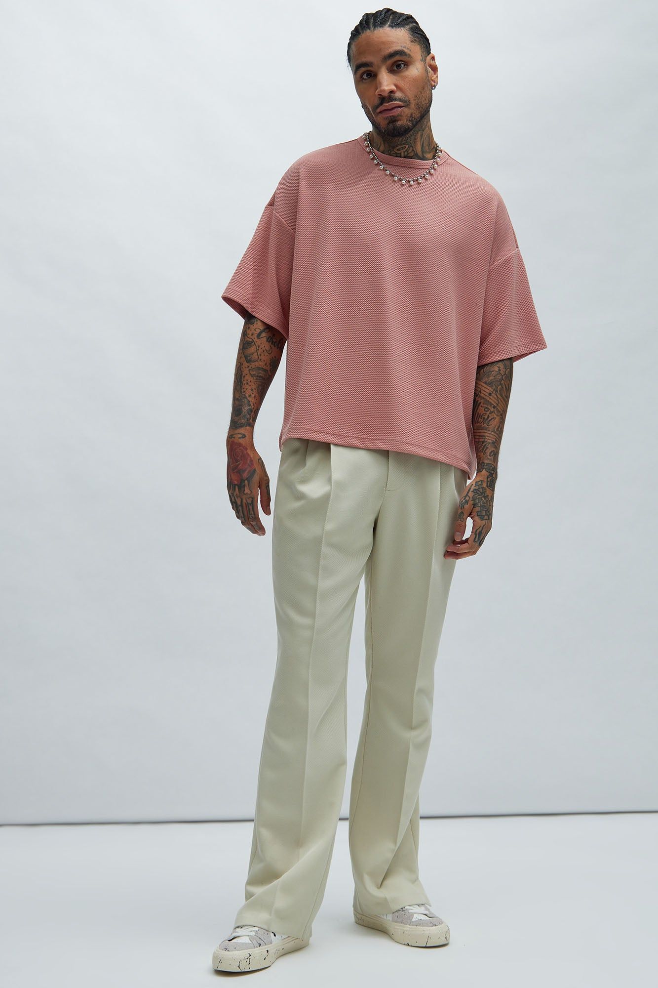 Sorini Textured Boxy Short Sleeve Tee - Mauve sold by Fashion Nova product image thumbnail 2