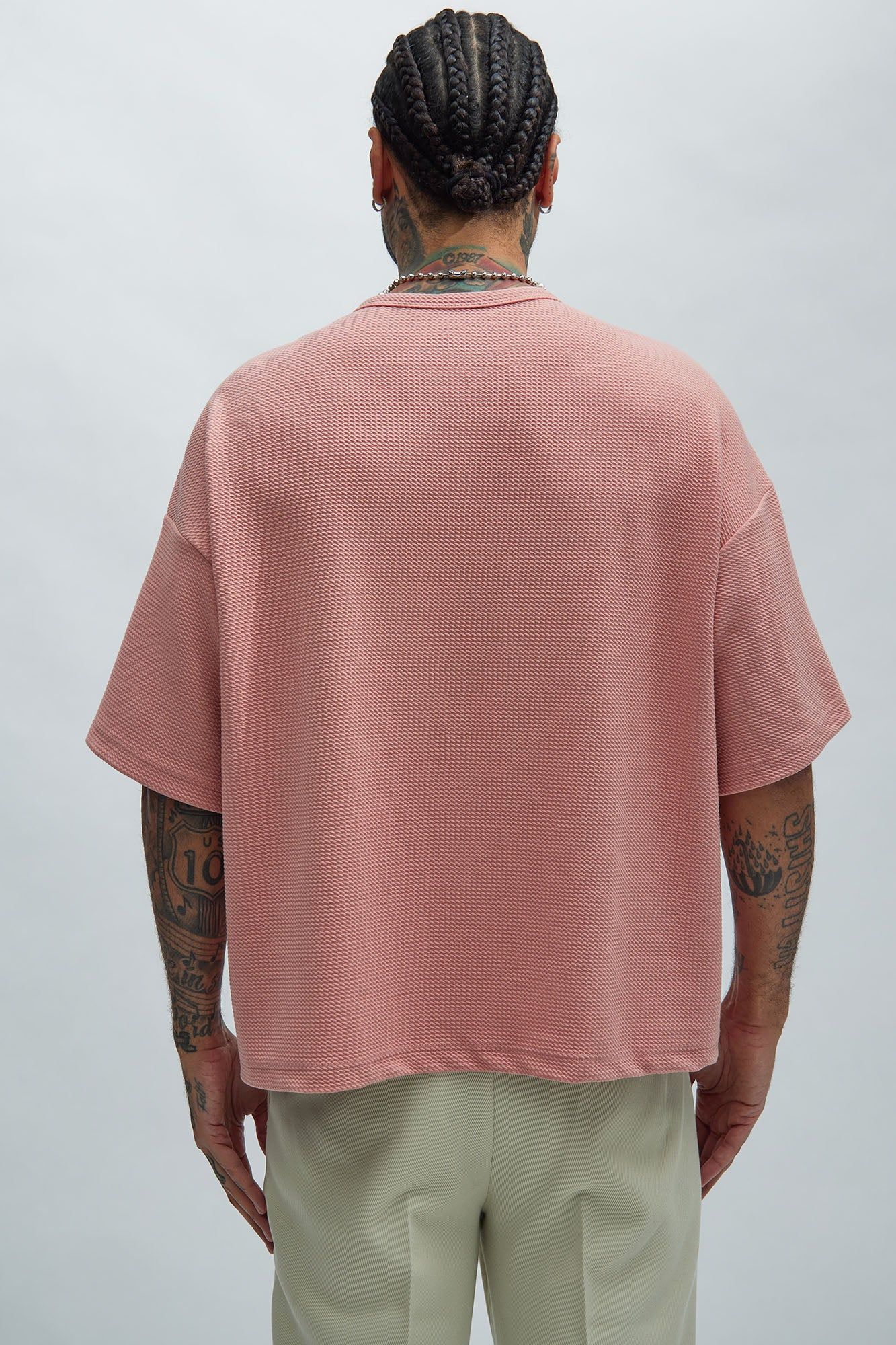 Sorini Textured Boxy Short Sleeve Tee - Mauve sold by Fashion Nova product image thumbnail 4