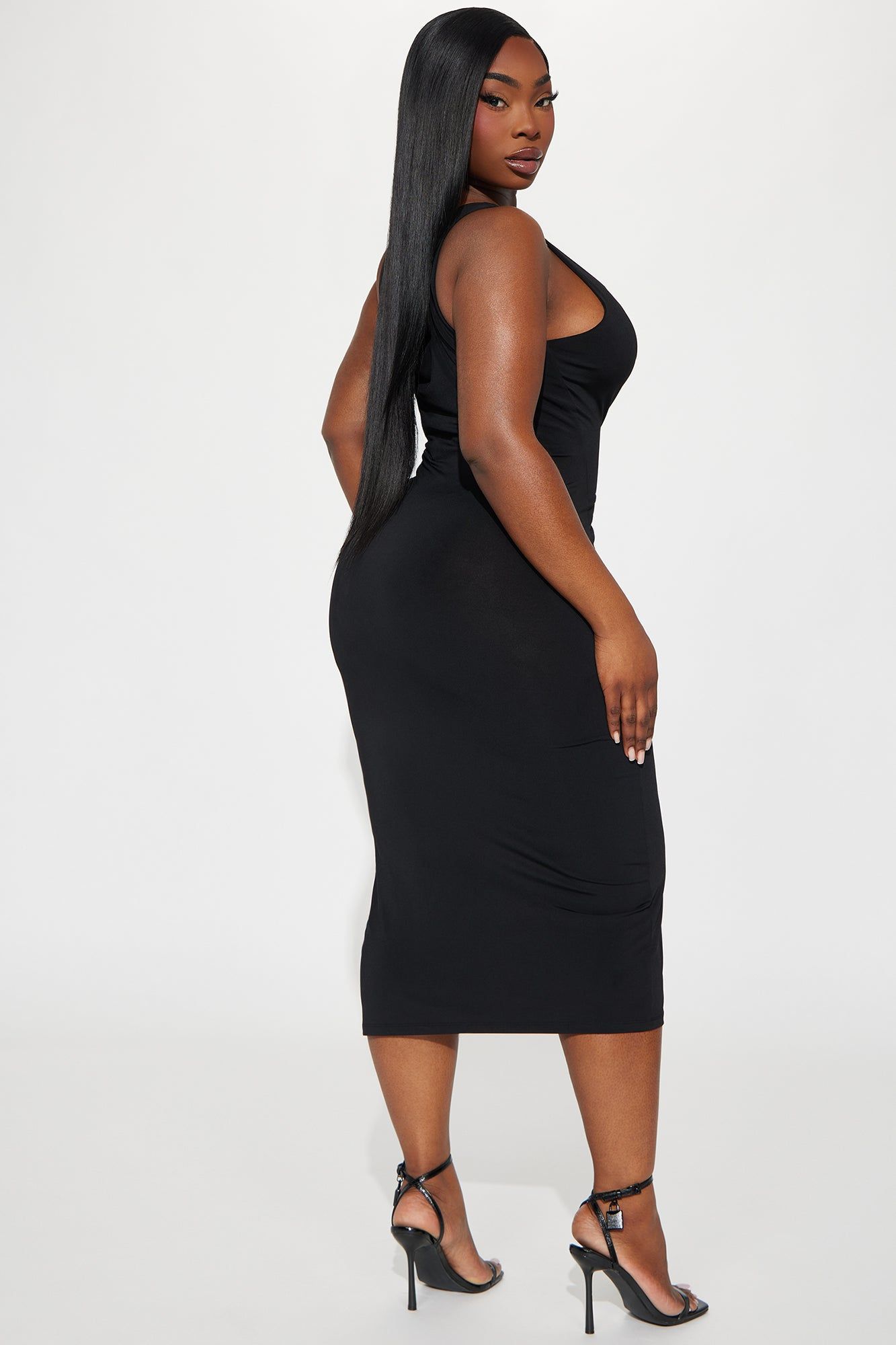 Kiss Me Sleeveless Midi Dress 11- Black sold by Fashion Nova product image thumbnail 3