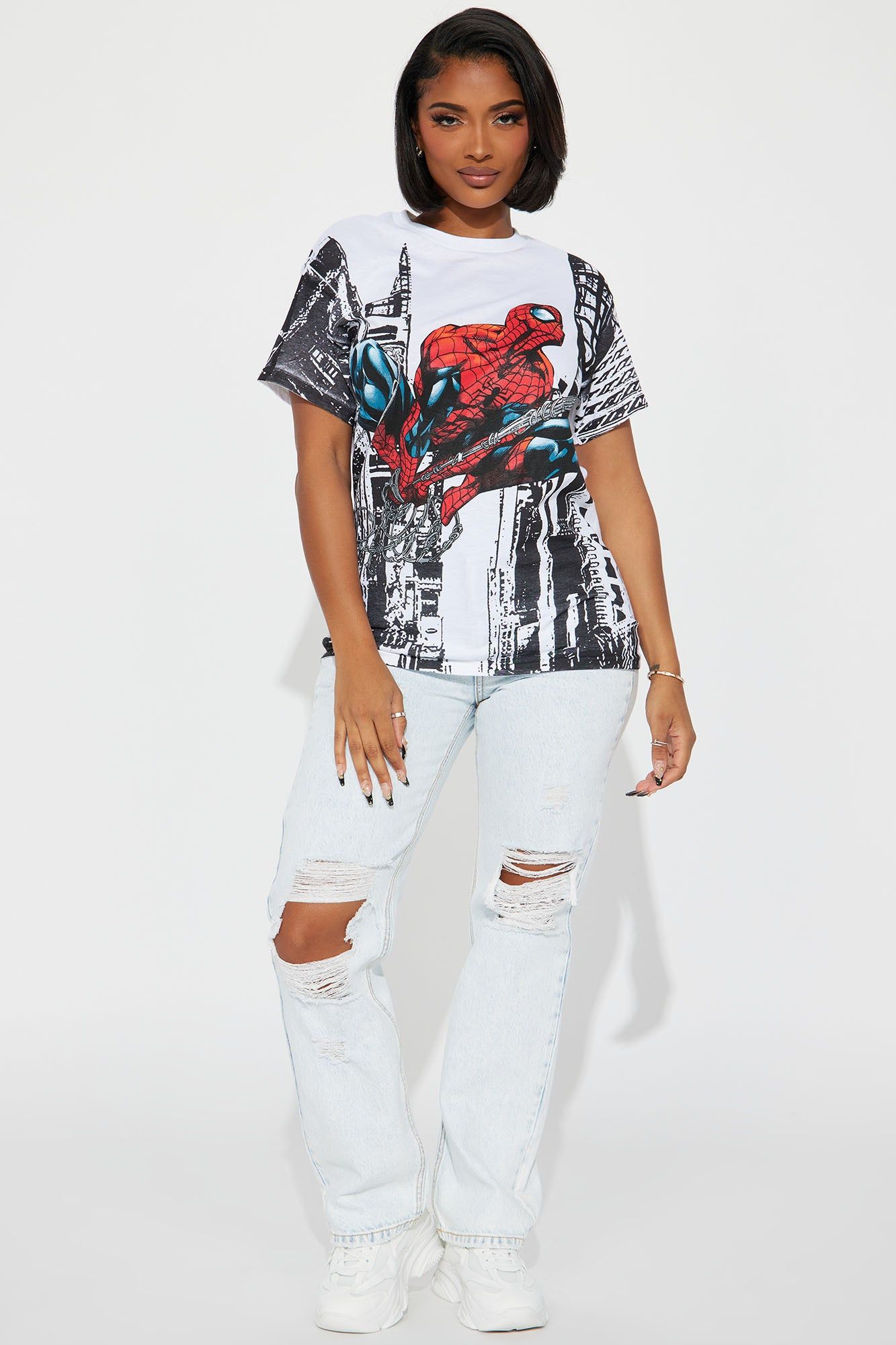Spidey Swing Graphic Tshirt - Black/White sold by Fashion Nova product image thumbnail 2