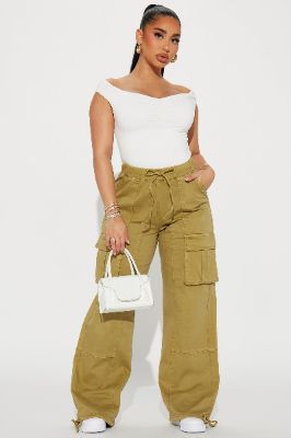 Over It Wide Leg Jogger - Sage sold by Fashion Nova