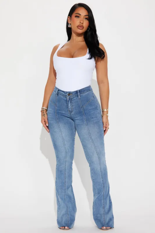 Bringing It Stretch Bootcut Jeans - Medium Wash sold by Fashion Nova
