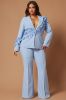 Claudette Floral Embroidered Blazer Set - Light Blue sold by Fashion Nova