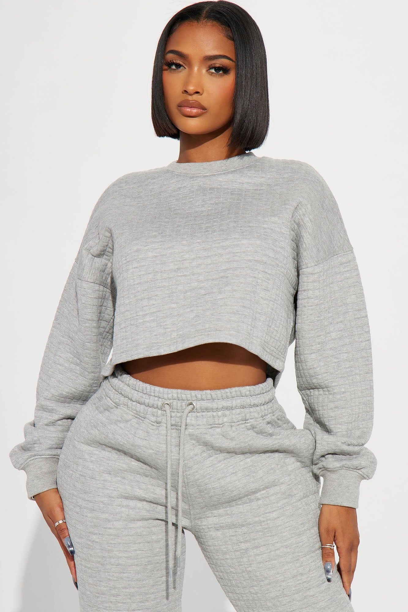Chill With Me Lounge Sweatshirt - Heather Grey sold by Fashion Nova